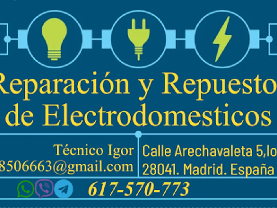 Reparación de electrodomésticos. Igor., Madrid